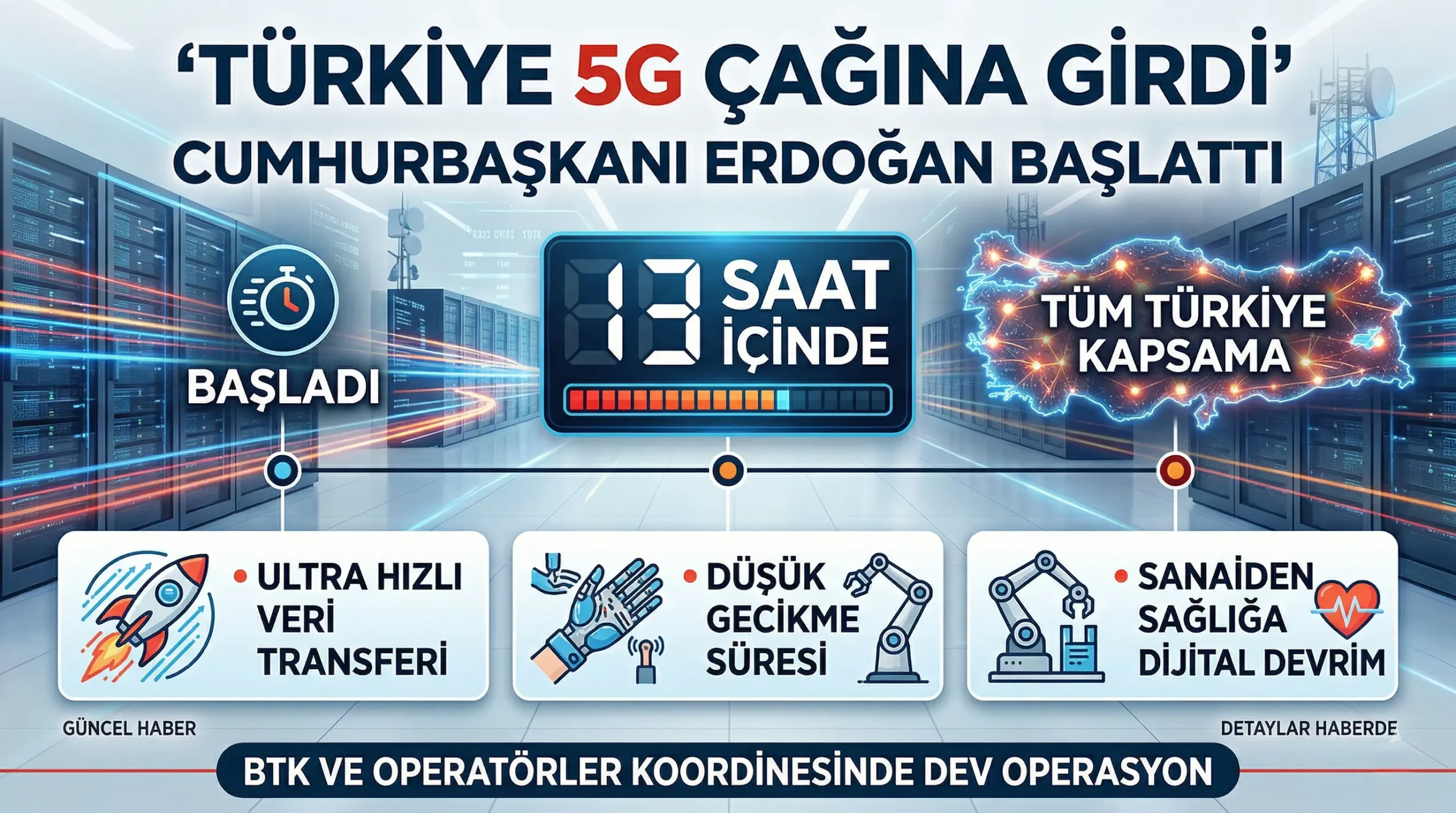 Cumhurbaşkanı erdoğan talimatı verdi: türkiye’de 13 saatte 5g dönemi