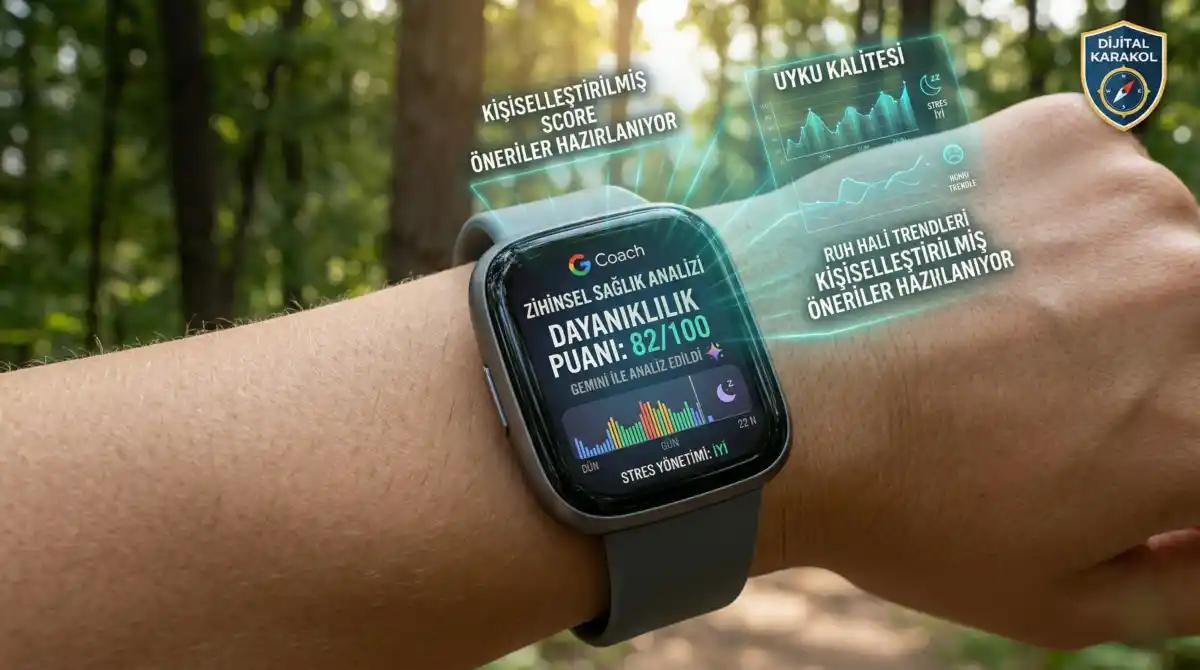 Fitbit coach yapay zeka destekli ücretsiz sağlık asistanı gemini analizi ekran görüntüsü