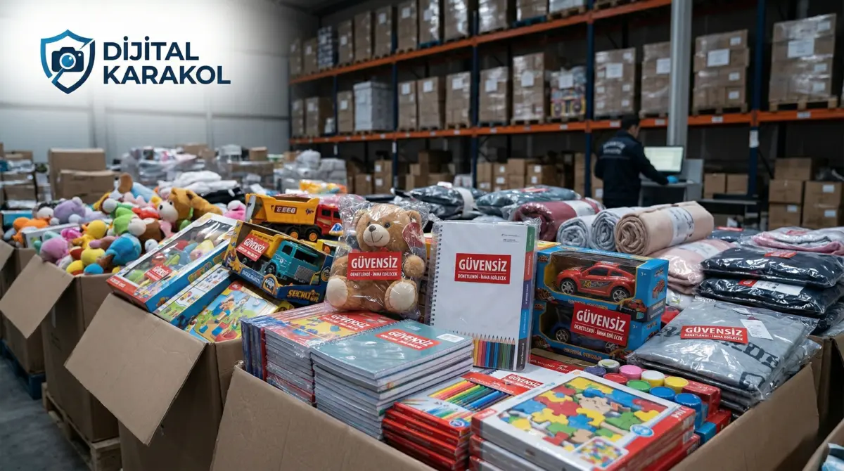 Ticaret bakanlığı piyasa denetimi sonucu güvensiz bulunan ve toplatılan oyuncak ile kırtasiye ürünleri