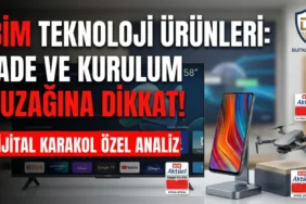 Bi̇m 14-17 nisan 2026 aktüel kataloğunda satışa sunulan qled televizyon, akıllı telefon ve drone ürünlerini gösteren; iade ile kurulum şartlarına dikkat çeken dijital karakol haber manşeti.