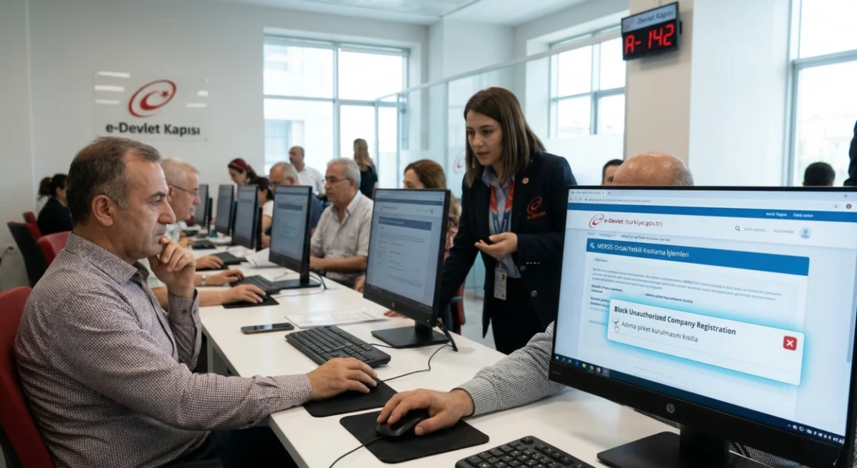 Habersiz şirket ortağı olmamak i̇çin e-devlet'te yapmanız gereken basit i̇şlem 1 E-devlet kapısı üzerinden habersiz paravan şirket ortaklığını engellemek amacıyla yapılan mersi̇s kısıtlama işlemi ekranı.