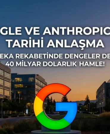 Google ve anthropic arasında imzalanan 40 milyar dolarlık yapay zeka yatırım anlaşmasını duyuran, dijital karakol özel haber manşet görseli.