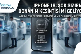 Iphone 18 standart modelinde fiyatı sabit tutmak amacıyla ekran ve işlemci donanımından kesinti yapılacağı iddiasını temsil eden haber görseli.