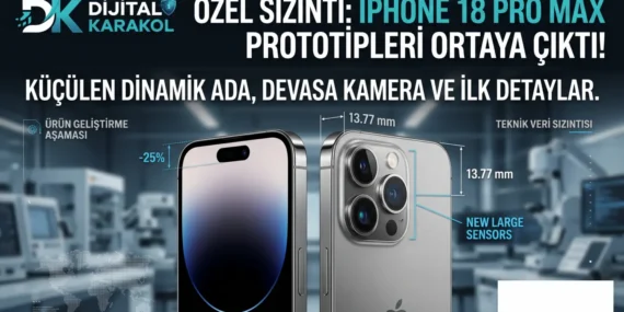 Iphone 18 pro max sızdırıldı: küçülen dinamik ada ve yeni kamera boyutları