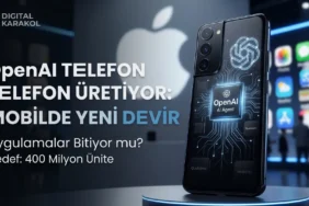 Openai'ın geliştirdiği ve iphone'a rakip olacak yapay zeka odaklı akıllı telefon tasarımı.
