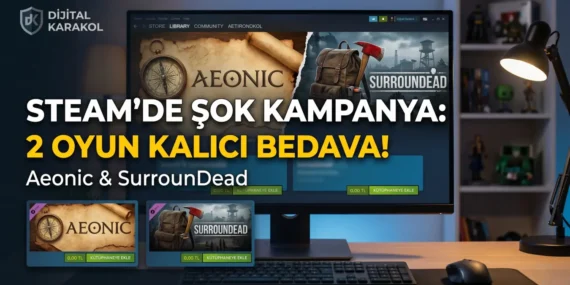 Steam ücretsiz oyunlar kampanyası: aeonic ve surroundead kütüphaneye nasıl eklenir?