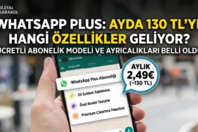 Whatsapp plus ücretli abonelik modelinin aylık fiyatını ve yeni kişiselleştirme özelliklerini detaylandıran akıllı telefon ekranı.