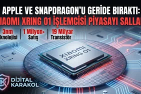 Xiaomi xring o1 3nm işlemcisinin teknik özelliklerini, satış başarısını ve apple ile snapdragon rekabetini gösteren haber manşet görseli.