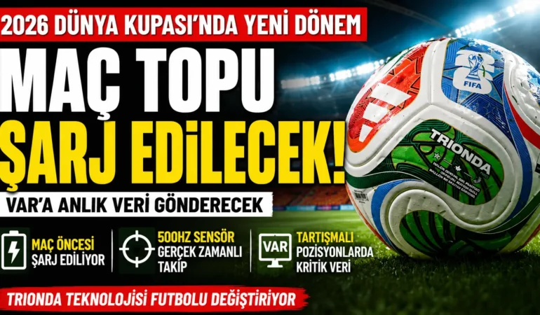 2026 dünya kupası’nın akıllı topu ortaya çıktı: şarj ediliyor, var’a veri aktarıyor