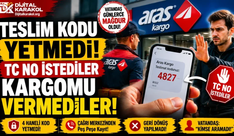 Aras kargo’da 4 haneli teslim kodu yetmedi! Vatandaş günlerce kargosunu alamadığını anlattı