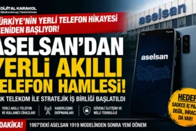 Aselsan ve türk telekom’un yerli akıllı telefon ve haberleşme cihazı geliştirme iş birliğini gösteren manşet görseli