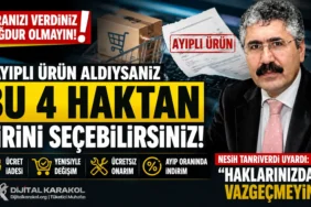 Türkiye tüketiciler birliği genel başkan vekili nesih tanrıverdi, ayıplı ürün alan tüketicilerin sahip olduğu yasal haklar hakkında açıklamalarda bulunuyor. "