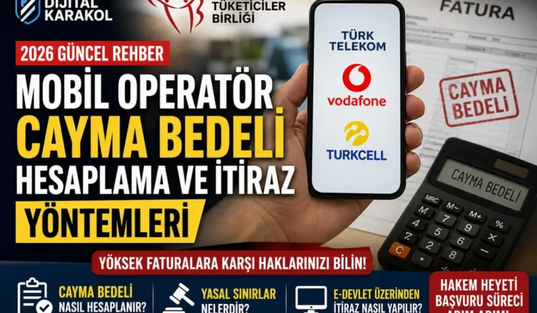Mobil operatör cayma bedeli hesaplama ve i̇tiraz yöntemleri 2026
