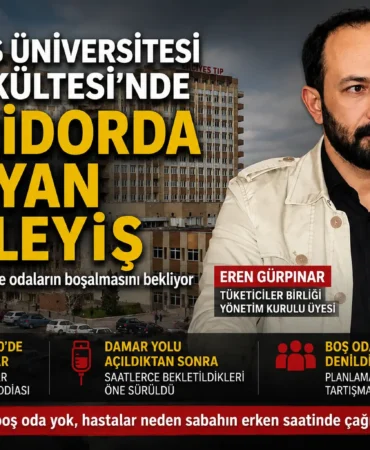 Erciyes üniversitesi hastanesi’nde koridorda uzun süre bekleyen hastalarla ilgili haber görseli