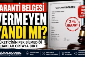 Garanti belgesi olmayan ürünlerde tüketicinin ücretsiz onarım, değişim ve iade haklarını anlatan dijital karakol manşet görseli.