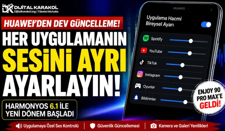 Huawei telefonlara uygulamaya özel ses ayarı geldi: harmonyos güncellemesi yayınlandı