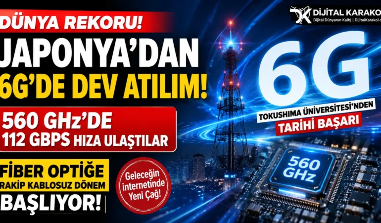 Japonya’dan 6g hamlesi: 560 ghz bandında 112 gbps hız rekoru kırıldı