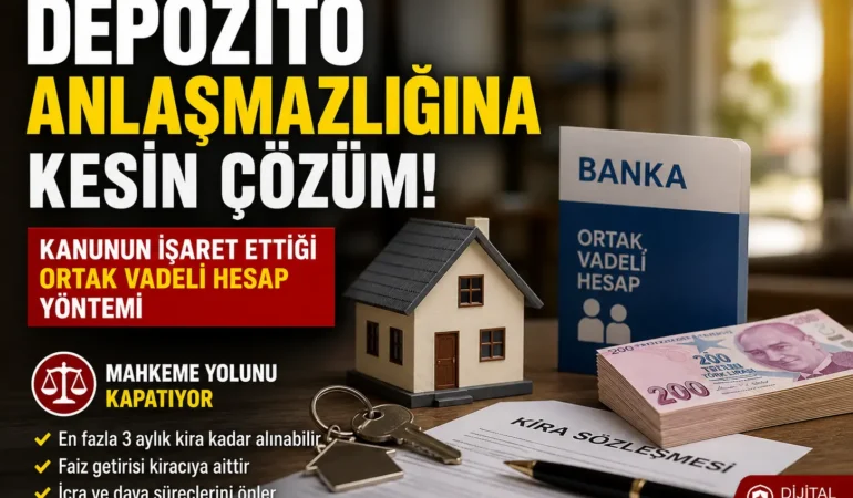 Depozito anlaşmazlığına kesin çözüm: kanunun i̇şaret ettiği ortak vadeli hesap yöntemi