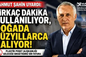 Tüketiciler birliği genel başkanı mahmut şahin, plastik poşet kullanımının çevreye etkileri hakkında açıklamalarda bulunuyor.