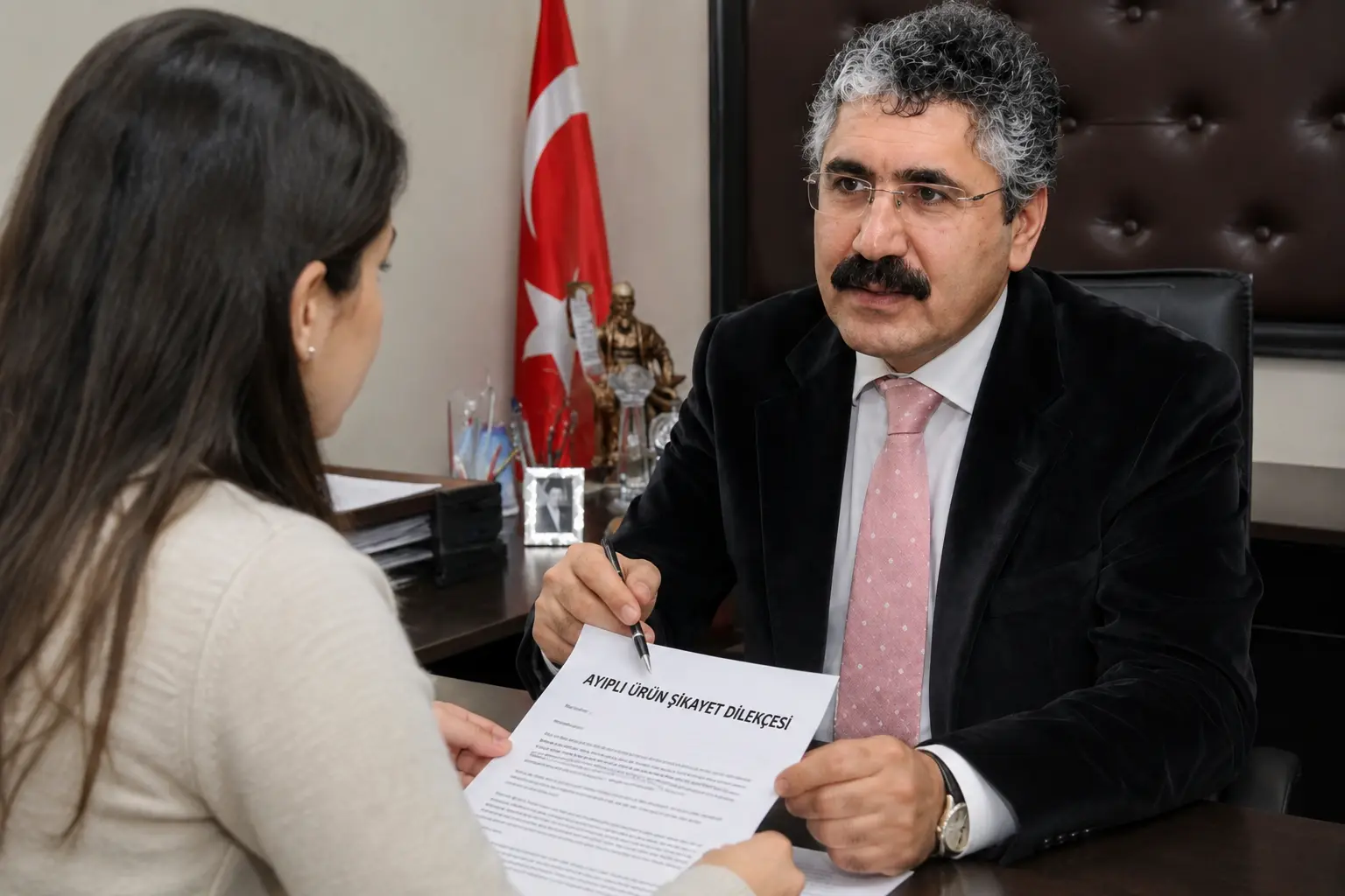 Tüketiciler birliği genel başkan vekili nesih tanrıverdi, ayıplı ürün nedeniyle hak arama sürecinde bir tüketiciye bilgi veriyor.
