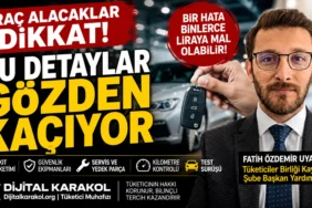 Tüketiciler birliği kayseri şube başkan yardımcısı fatih özdemir, otomobil alırken yakıt tüketimi, güvenlik ekipmanları ve ikinci el araç kontrolleri konusunda tüketicileri uyardı.