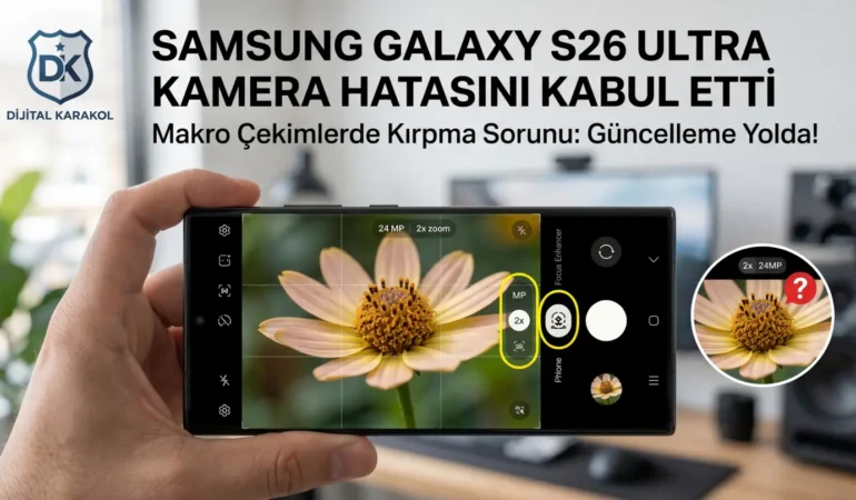 Samsung galaxy s26 ultra kamera hatası: makro çekimlerde kırpma sorunu ve çözümü