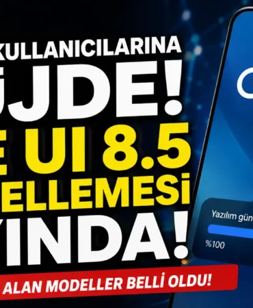 Samsung one ui 8. 5 güncellemesinin galaxy s25 serisi için yayınlandığını gösteren manşet görseli.