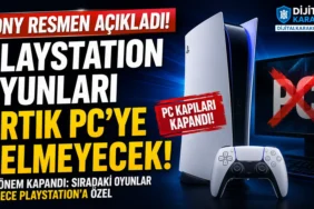 Sony’nin tek oyunculu playstation oyunlarını artık pc platformuna getirmeyeceğini duyuran playstation 5 temalı manşet görseli