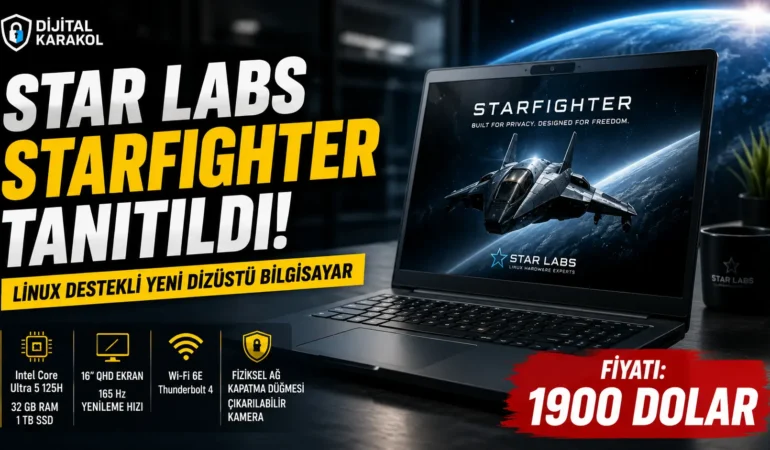 Star labs’tan güvenlik odaklı yeni dizüstü bilgisayar: fiziksel ağ kapatma düğmesiyle geldi