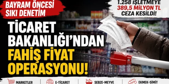 Ticaret bakanlığı’ndan fahiş fiyat operasyonu: 1. 258 i̇şletmeye 389,5 milyon tl ceza
