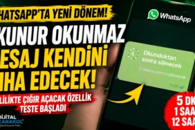 Whatsapp’ın test ettiği okunduktan sonra silinen mesaj özelliğini gösteren manşet görseli