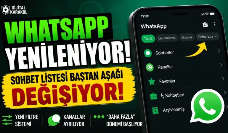 Whatsapp’taki o karışıklık sona eriyor: sohbet listesi baştan aşağı değişiyor!