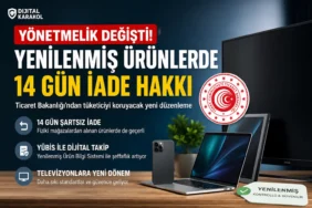 Ticaret bakanlığı yenilenmiş ürün yönetmeliği değişikliği ile gelen 14 gün şartsız iade hakkı, yübi̇s dijital sicil sistemi ve televizyonların kapsama alınması - dijital karakol