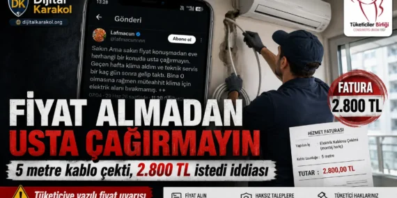 Fiyat almadan usta çağırmayın: klima kablosu i̇çin 2. 800 tl i̇ddiası