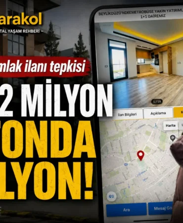 Beylikdüzü emlak ilanı iddiasında ilanda 2 milyon tl görünen dairenin telefonda 11 milyon tl olarak söylenmesi üzerine hazırlanan haber görseli