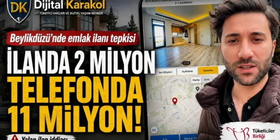 Beylikdüzü emlak i̇lanı uyarısı: i̇landa 2 milyon, telefonda 11 milyon