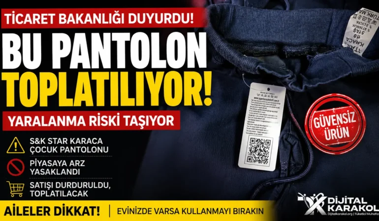 Çocuğunuzda bu pantolon var mı? Ticaret bakanlığı piyasadan çekilmesini i̇stedi