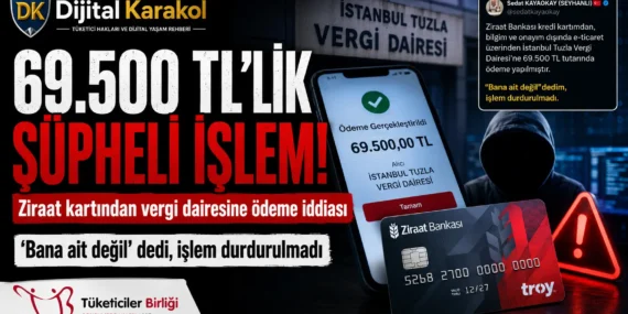 Ziraat bankası kartından 69. 500 tl vergi dairesine gitti i̇ddiası: “bana ait değil dedim, durdurulmadı”