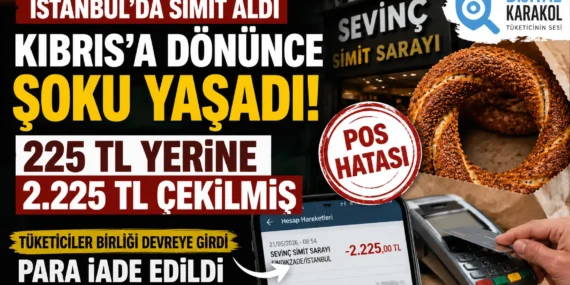 İstanbul’da simit aldı, kıbrıs’ta fark etti! Fazla çekilen para böyle geri döndü