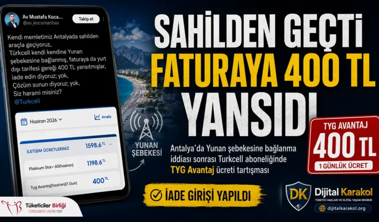 Antalya’da yunan şebekesi i̇ddiası: turkcell faturasına 400 tl tyg avantaj ücreti yansıdı