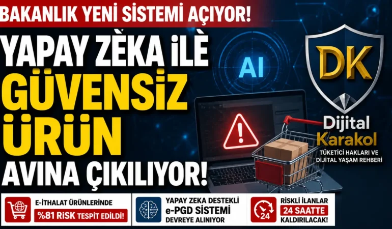 Ticaret bakanlığı yapay zeka ile güvensiz ürün avına çıkıyor: e-pgd sistemi çok yakında devrede