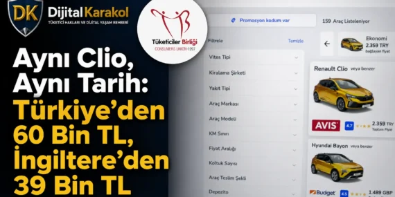 Aynı araç, aynı tarih: türkiye’den kiralayınca 21 bin tl daha pahalı