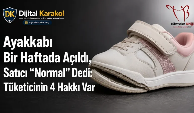 Ayakkabı bir haftada açıldı, satıcı “normal” dedi: tüketici buna mecbur mu?