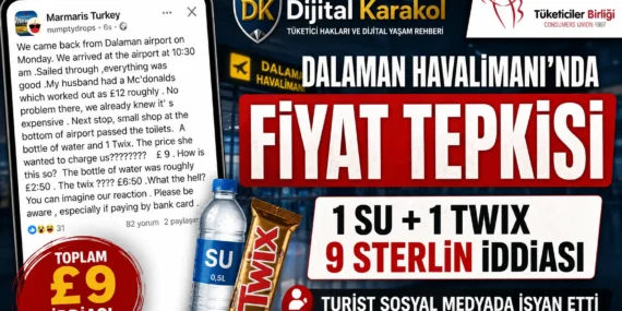 Turistin dalaman havalimanı paylaşımı: “twix 6,50 sterlin, su 2,50 sterlin”
