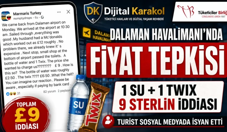 Turistin dalaman havalimanı paylaşımı: “twix 6,50 sterlin, su 2,50 sterlin”
