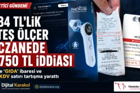 Nöbetçi eczaneden 1. 750 tl’ye alınan ateş ölçerin internette 984,90 tl’ye satıldığı ve fişte gıda ibaresiyle yüzde 1 kdv uygulandığı iddiası