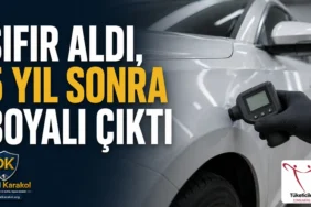 Sıfır alınan otomobilde beş yıl sonra ekspertizle boya tespit edilmesi