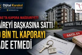 Kayseri talas’ta dairenin başkasına satılması ve 10 bin tl kaporanın iade edilmemesiyle ilgili haber görseli.