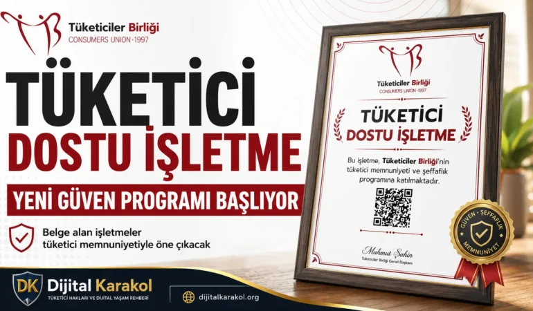 Tüketiciler birliği’nden i̇şletmelere yeni güven belgesi: tüketici dostu i̇şletme