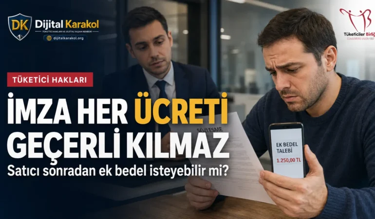 İmza her ek ücreti geçerli kılmıyor: satıcının sonradan i̇stediği bedelde kanun ne diyor?